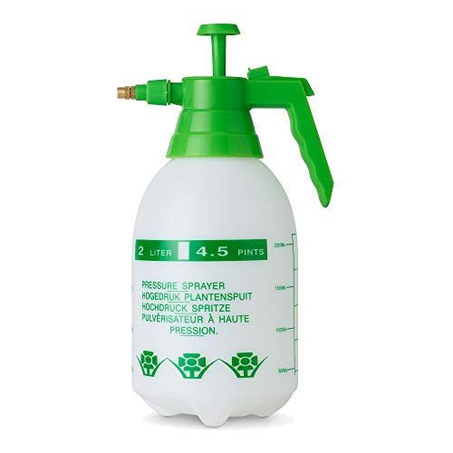 Pump Action Bottle Garden Pressure Sprayer – Great For Weedkiller, Fertilisers & Other Water Soluble Products/Easy To Carry Knapsack/Adjustable Nozzle With Pressure Release Valve (2 Litre)